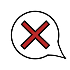 吹き出し（バツ・赤・右下）