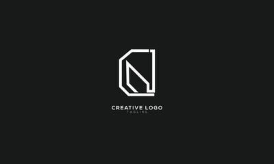 CN NC Abstract initial monogram letter alphabet logo design