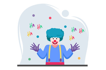 April Fools Flat Design Illustration