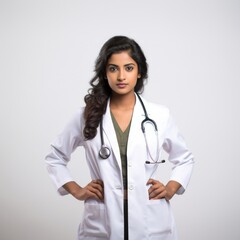 Fototapeta premium Stethoscope doctor women white background.