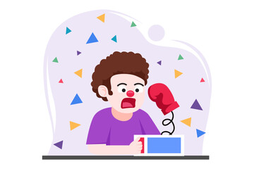 April Fools Flat Design Illustration