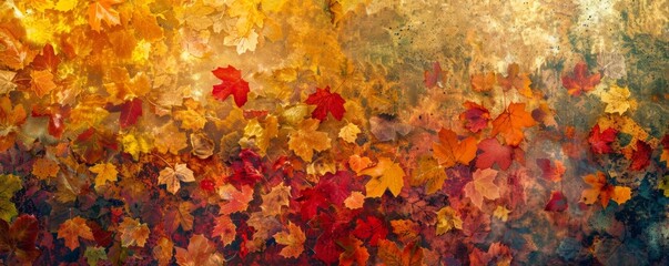 Autumn leaves abstract background texture