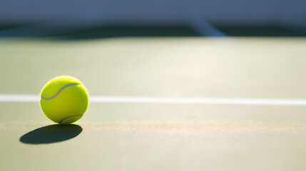 Close-up of tennis ball on court