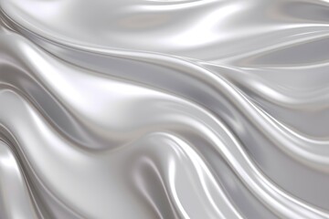 Naklejka premium Silver liquid wavy background backgrounds silver silk.
