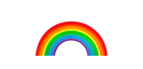 A rainbow on a png background.