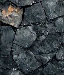 Rugged Texture of Cracked Stone Surface