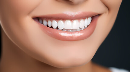 Fototapeta premium Close-up of smiling white teeth