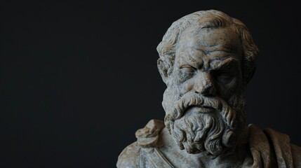 Ancient Philosopher Statue Portrait
