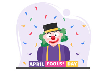 April Fools Flat Design Illustration