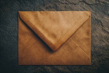 Vintage envelope on a textured surface