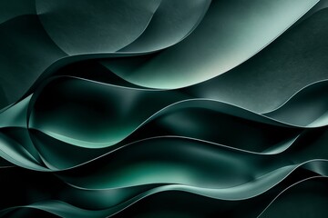 Fototapeta premium Abstract Wavy Texture in Shades of Green