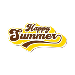 Vector Happy summer lettering design