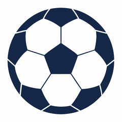 Soccer ball icon solid white background (15)