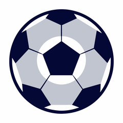 Soccer ball icon solid white background (21)