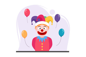 April Fools Flat Design Illustration