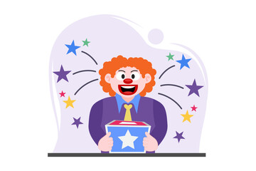 April Fools Flat Design Illustration