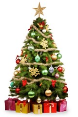 Fototapeta na wymiar Christmas tree decoration plant.