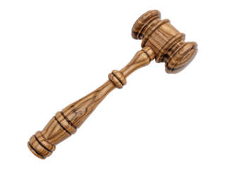 wooden gavel isolated
