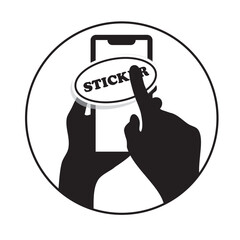 Using stickers in electronic devices