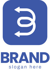 Logomark and initial abstract modern for company 