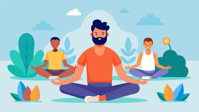 The instructors emphasize the importance of selfcare and mindfulness in the menonly restorative yoga class encouraging the participants to let go of.