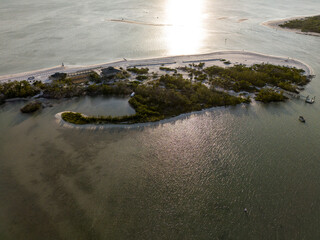 Island peninsula off the coast of Bonita Beach in Florida