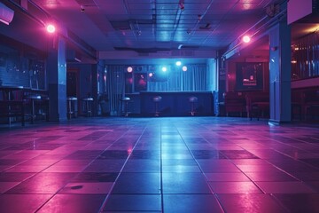 1980s empty disco floor dance nightclub flooring architecture.
