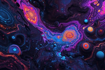Abstract Colorful Swirls and Patterns Background
