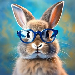 bunny with glasses