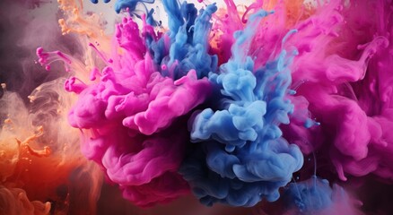 Obraz premium Vibrant Explosion of Colorful Ink in Water