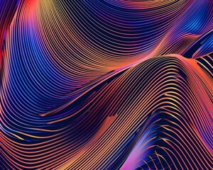 Naklejka premium Curved lines adding a sense of fluidity to the composition, abstract , background