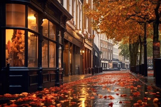 Photography king street in london autumn human city.