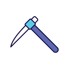 pickaxe icon with white background vector stock illustration