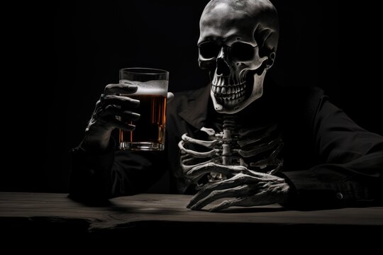 Man drinking whiskey portrait adult photo.