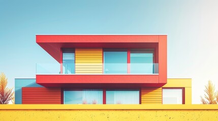 modern House multicolored simple design