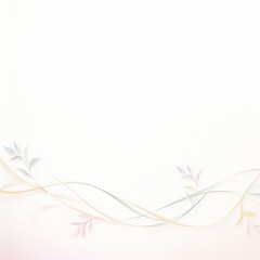 Watercolor painting of white background with a colorful wavy line of flowers. The flowers are in different colors and are arranged in a way that they seem to be dancing. Scene is cheerful and lively