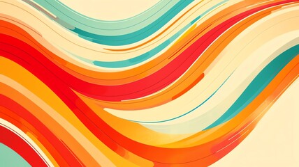 Abstract colorful background with wave lines
