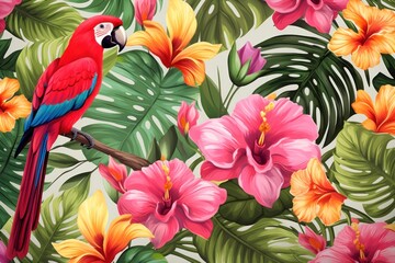 Obraz premium Bird paradise flower backgrounds.