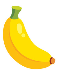 Flat colour banana fruit icon illustration