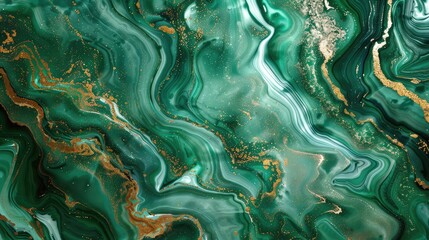 Green marble abstract acrylic background. Marbling artwork texture. Agate ripple pattern.