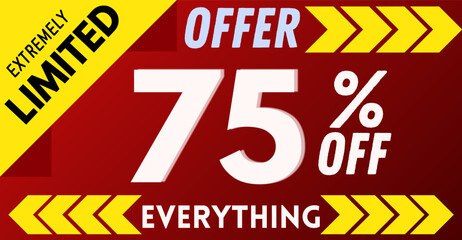 75% off limited time offer, advertising and marketing graphic resources