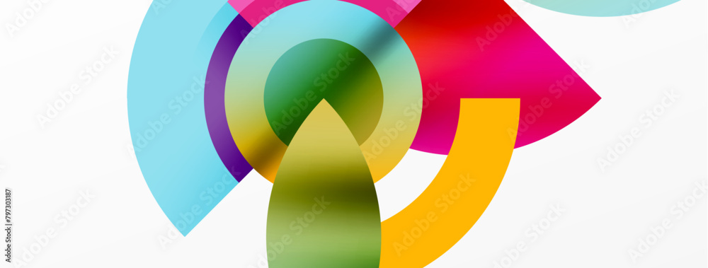 Aufkleber the colorful logo features a product wheel surrounded by an electric blue circle, creating a symmetr