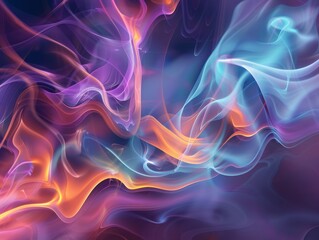 Obraz premium Abstract swirls of fragrance, symbolizing the allure of perfumes 