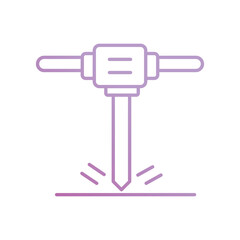 jackhammer icon with white background vector stock illustration