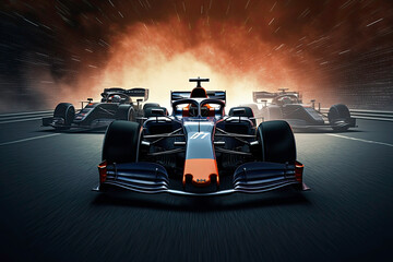 Obraz premium Dynamic Formula 1 Racing Action Shot