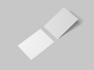 Two Realistic A6 Postcard Mockup 