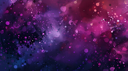 Bright abstract violet background with glitter  Abstract background floating bubbles violet bokeh,A pattern with digital sparkling elements