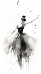 Ballet painting dancing adult.