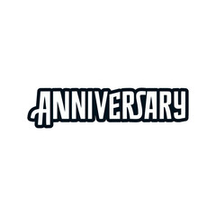 Obraz premium anniversary text sticker tshirt vector illustration template design