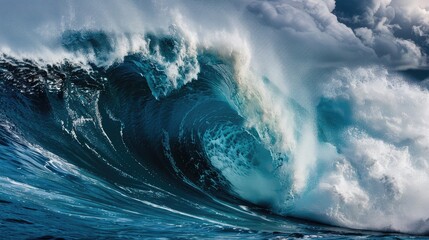 Powerful Crashing Surfing Wave Waimea Bay Hawaii. - obrazy, fototapety, plakaty